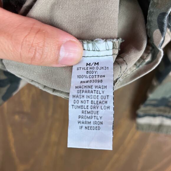 Ci Sono Originals Womens Jacket Green Camouflage Utility 100% Cotton Medium - Picture 7 of 13